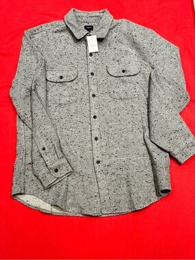 J. Crew Men’s Donegal Flecked Cotton Wool Blend Workshirt